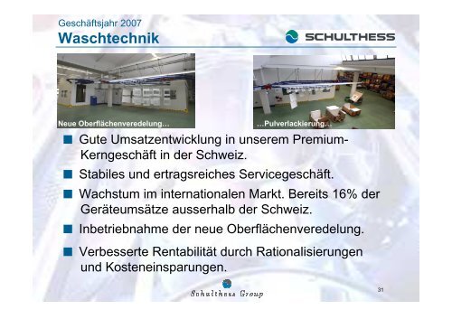 Download Medien- und Analystenpräsentation 4 ... - Schulthess Group