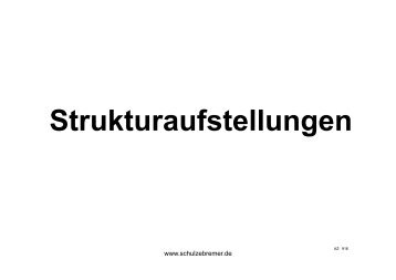 Dimensionen von Strukturaufstellungen - Schulze Bremer