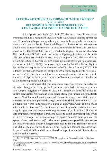 RIVISTA DIOCESANA - Diocesi di Ventimiglia - San Remo