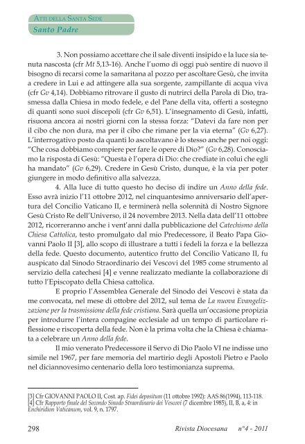 RIVISTA DIOCESANA - Diocesi di Ventimiglia - San Remo