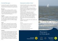 Wassersport-Faltblattes - Schutzstation Wattenmeer