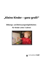 „Kleine Kinder – ganz groß!“ - Stadt Schwäbisch Hall