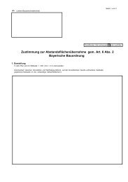 Zustimmung zur Abstandsflächenübernahme gem. Art. 6 Abs. 2 ...