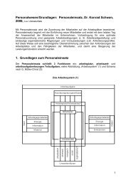 Personalwesen/Grundlagen: Personaleinsatz, Dr. Konrad Schwan ...