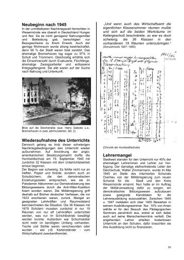 Neubeginn nach 1945 - Schulportal Bremerhaven