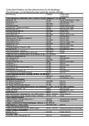 8-Wochen-Praktika der Berufsfachschule für Kinderpflege ...