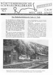 WSB-Anzeiger Nr.6 - Württembergische Schwarzwaldbahn