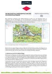 Information zur digitalen Wegeverwaltung - Schwarzwaldverein