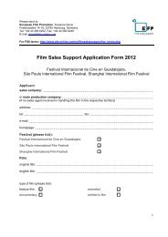 Film Sales Support Application Form 2012 - European Film Promotion