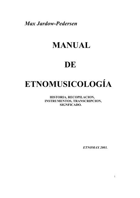 Manual de Etnomusicología - Mayaland