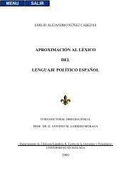 aproximación al léxico del lenguaje político español - Repositorio ...