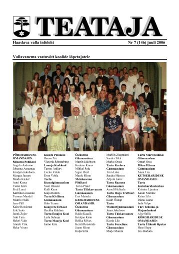 Haaslava valla infoleht Nr 7 (146) juuli 2006 ... - Haaslava Vald
