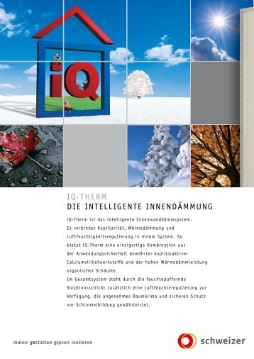 iQ-Therm Die inTelligenTe innenDämmung - Schweizer AG