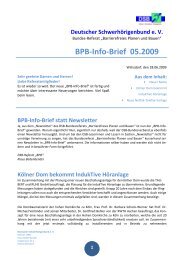 BPB-Info-Brief 05/2009 - Schwerhoerigen-Netz