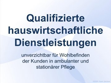 "Qualifizierte hauswirtschaftliche Dienstleistungen" - Schweriner ...