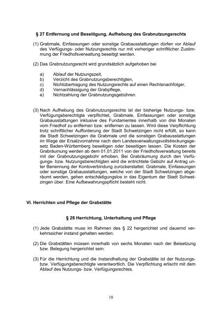 7.02 Friedhofsatzung und Gebührenverzeichnis.pdf - Schwetzingen