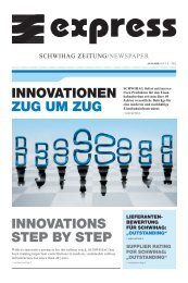 INNOVATIONEN ZUG UM ZUG INNOVATIONS STEP BY ... - Schwihag