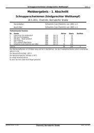 Meldeergebnis - 1. Abschnitt - Schwimm-Club Chemnitz von 1892 eV