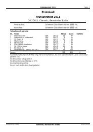 Protokoll - Schwimm-Club Chemnitz von 1892 eV