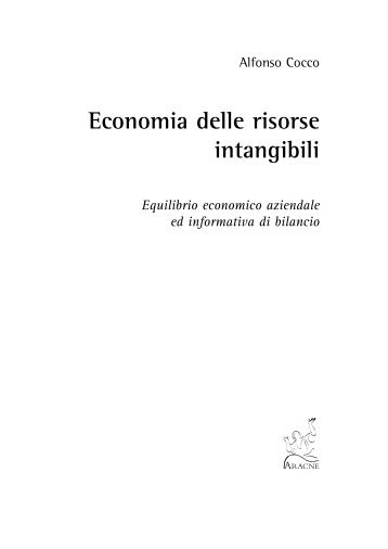 Economia delle risorse intangibili - Aracne editrice