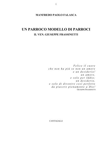 un parroco modello di parroci - Figli di Santa Maria Immacolata