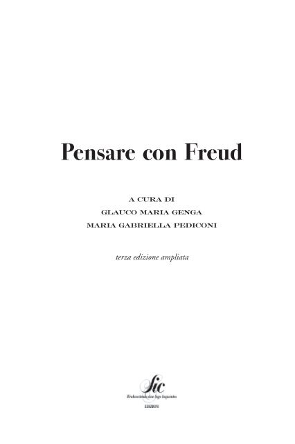 Pensare con Freud - 2008 - Società Amici del Pensiero