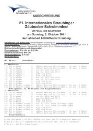 Ausschreibung - Schwimmverein Straubing eV
