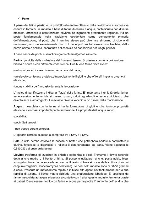 Pane Il pane (dal latino panis) è un prodotto ... - Prodottipolesine.it