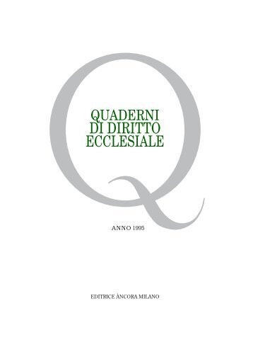 Anno 1995 - Quaderni di diritto ecclesiale