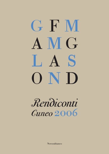 Rendiconti 2006 - Comune di Cuneo
