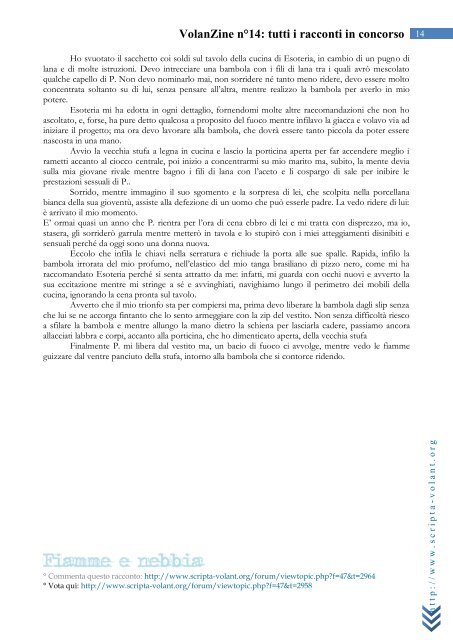 VolanZine n°14: tutti i racconti in concorso - Scripta Volant