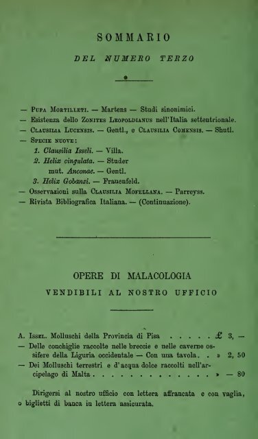 Bullettino malacologico italiano - Società Italiana di Malacologia