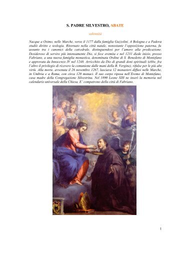 Messa propria di San Silvestro(PDF) - Liturgia della settimana