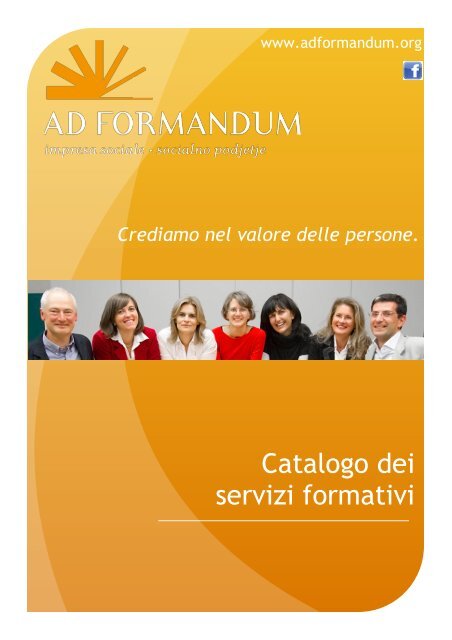 Catalogo dei servizi formativi - AD FORMANDUM impresa sociale