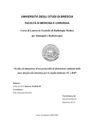 guarda la tesi in pdf - Radiologia Cremona