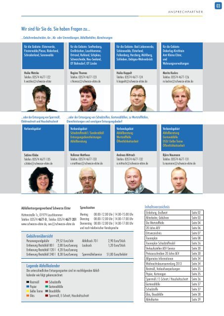 AEV Abfallkalender 2013 - Abfallentsorgungsverband Schwarze Elster