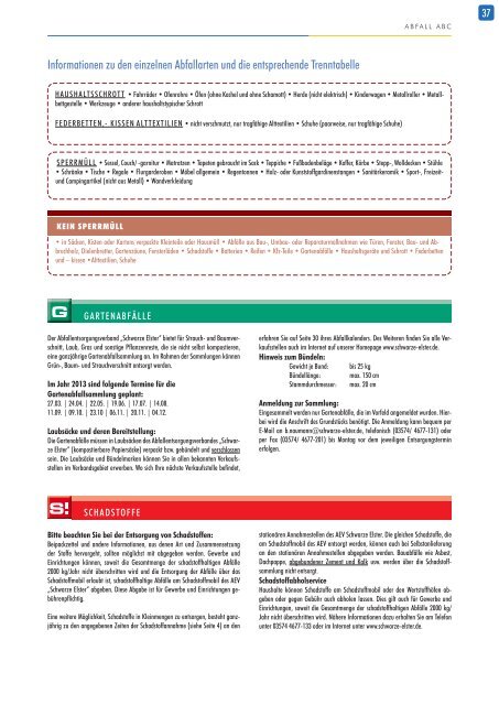 AEV Abfallkalender 2013 - Abfallentsorgungsverband Schwarze Elster