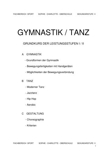 gymnastik sek II - der Sophie-Charlotte-Oberschule