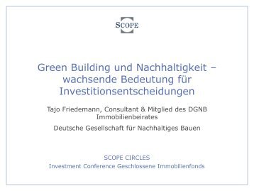 Green Building und Nachhaltigkeit – wachsende Bedeutung ... - Scope