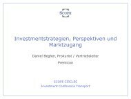 Investmentstrategien, Perspektiven und Marktzugang - Scope