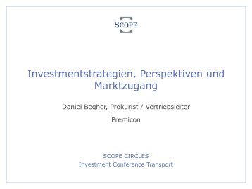 Investmentstrategien, Perspektiven und Marktzugang - Scope