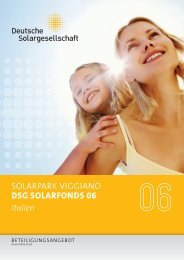 SOLARPARK VIGGIANO DSG SOLARFONDS 06 Italien - Scope