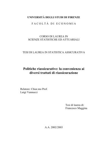 Politiche riassicurative: la convenienza ai diversi trattati di ... - Scor