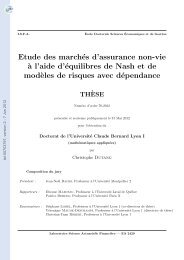 Etude des marchés d'assurance non-vie à l'aide d'équilibres de ...