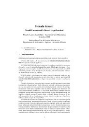 Iterata iuvant - Dipartimento di Matematica