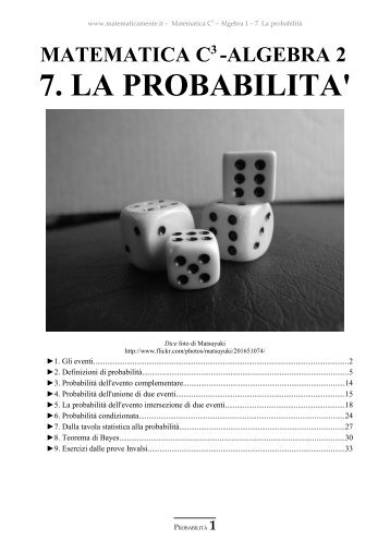 Algebra 2 Capitolo 7: La probabilità formato PDF - Matematicamente.it