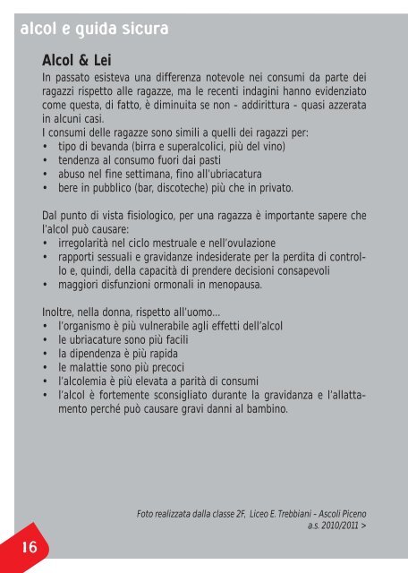 Leggi l'opuscolo sull'Alcol e Guida Sicura - Ambito Territoriale ...