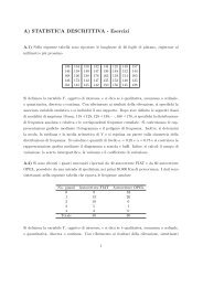 Esercizi - Scienze Economiche e Statistiche