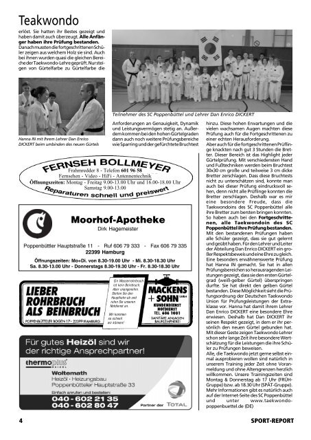 SPORT-REPORT - SC Poppenbüttel von 1930 e.V.