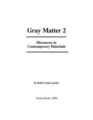 Gray Matter 2 - Rabbinical Council of America